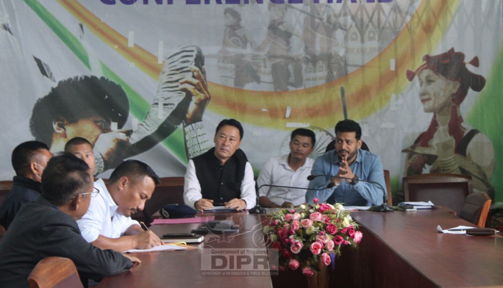 Secretary & State Nodal Officer for Zunheboto, Zarenthung Ezung chairsa district-level meeting on Reform Utsav held at DC’s Conference Hall, Zunheboto, on 15th September 2026. (DIPR Photo)